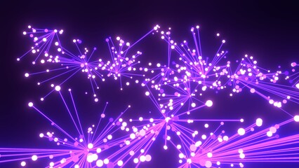 energievoll violett leuchtende symmetrisch vernetzte Lichter, Energie, Strom, Stärke, Netzwerk,...