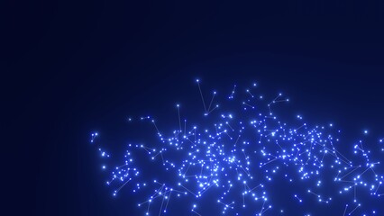 energievoll blau leuchtende symmetrisch vernetzte Lichter, Energie, Strom, Stärke, Netzwerk,...