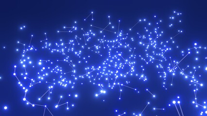 energievoll blau leuchtende symmetrisch vernetzte Lichter, Energie, Strom, Stärke, Netzwerk,...