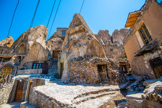Time-Worn Rock Architecture of Kandovan - Stairways and Dwellings, East Azerbaijan, Iran
