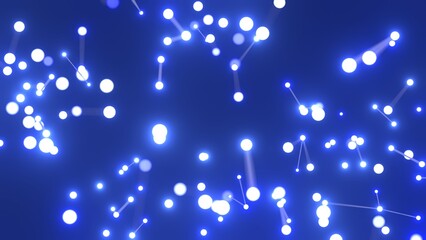 energievoll blau leuchtende symmetrisch vernetzte Lichter, Energie, Strom, Stärke, Netzwerk,...