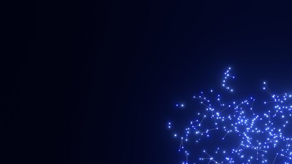 energievoll blau leuchtende symmetrisch vernetzte Lichter, Energie, Strom, Stärke, Netzwerk,...