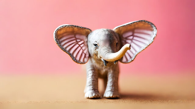 A small elephant with big mouths