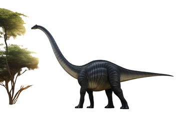 Obraz premium a high quality stock photograph of a Brachiosaurus dinosaur full body isolated on a white background