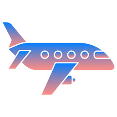 Airplane Flat Gradient Style