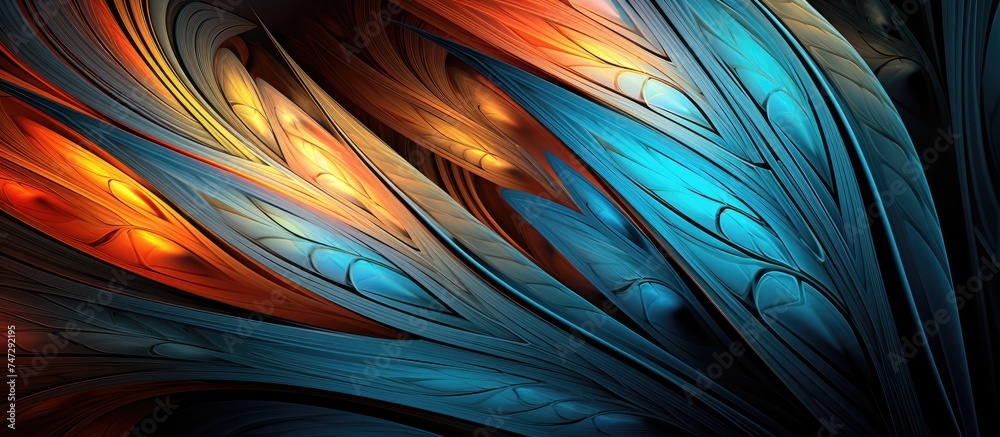Poster this close-up view showcases a colorful and intricate pattern adorning a wall. the captivating desig