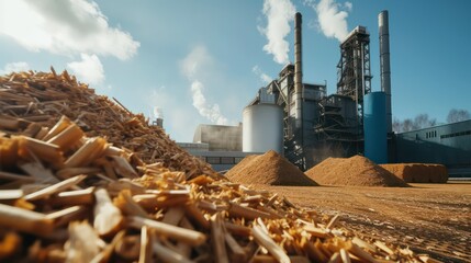 the potential of bioenergy technologies, such as bio-fuels and biomass, in providing sustainable alternatives to traditional energy sources - obrazy, fototapety, plakaty
