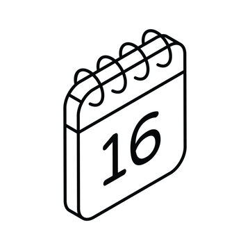 recommend clip art: An amazing icon of calendar in isometric design style, ready to use vector