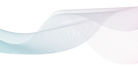 Abstract wavy lines flowing curve gradient color on transparent background. Abstract white background colorful lines. modern wavy stripes on white background isolated.	