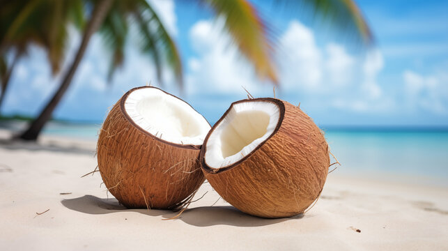 coconut on the beach