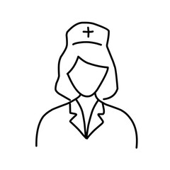 Doctor and Nurse line icons