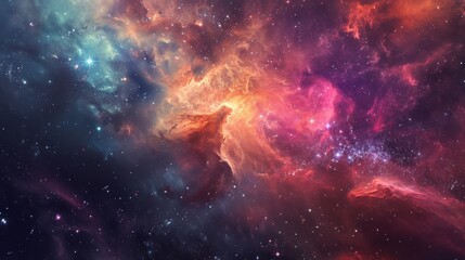 Naklejka premium Space galaxy wallpaper. nebula wallpaper. Space background with shining stars. cosmos with stardust. Infinite universe and starry night. Beautiful cosmic Outer Space wallpaper. Planets wallpaper.