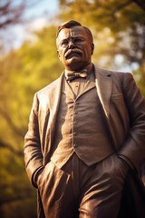 Statue of Theodore Roosevelt, 26th U.S. President. - obrazy, fototapety, plakaty