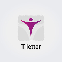 Icone Lettre T pour Design Logos, Symbole, Illustration Pictogramme Monogramme pour Business, Variations Alphabet Isolé Silhouette