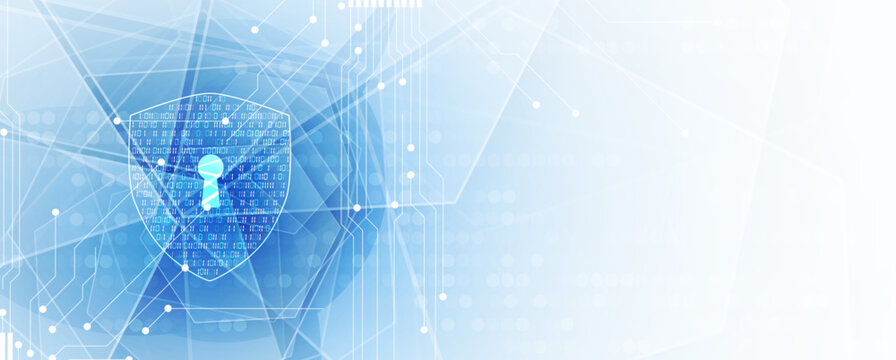 Cyber security and information or network protection. Future cyber technology web services for business and internet project