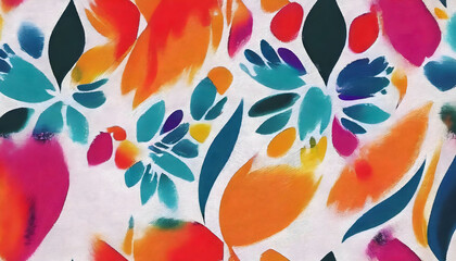 flower, pattern, floral, nature, seamless, design, leaf, art, decoration, pink, color, flowers, element, beauty, ornament, illustration, white, on, background, texture, orange, pop, wallpaper, neon