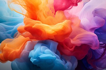 Un impresionante fondo abstracto para web, presentando una paleta de colores vibrantes y formas dinmicas, como capturado por una cmara de alta  - obrazy, fototapety, plakaty