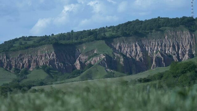 Wide view of Red Ravine from Sebes, Romania