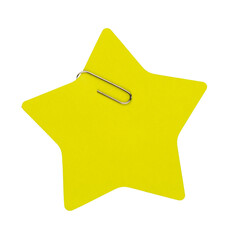 yellow star note paper