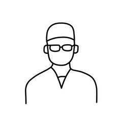 Doctor and Nurse line icons