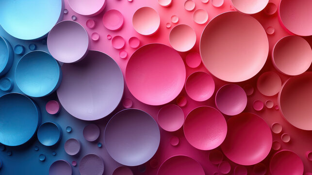 Pink and blue 3D spheres background