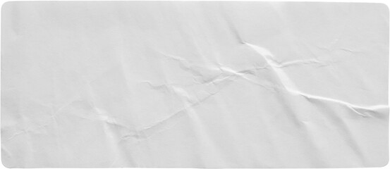 Paper sticker label isolated on white background