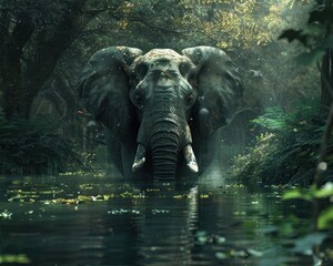 Elephants of the Wild. Africa Vast Wilderness. From the Dense Jungles to the Expansive Savannas....
