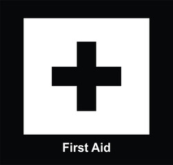 Fototapeta premium First aid icon, First aid symbol vector design plus icon.