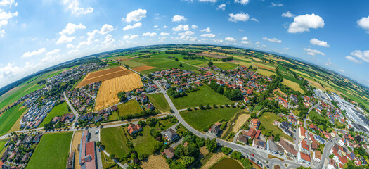 Aldersbach an der Vils im Klosterwinkel in Niederbayern im Luftbild