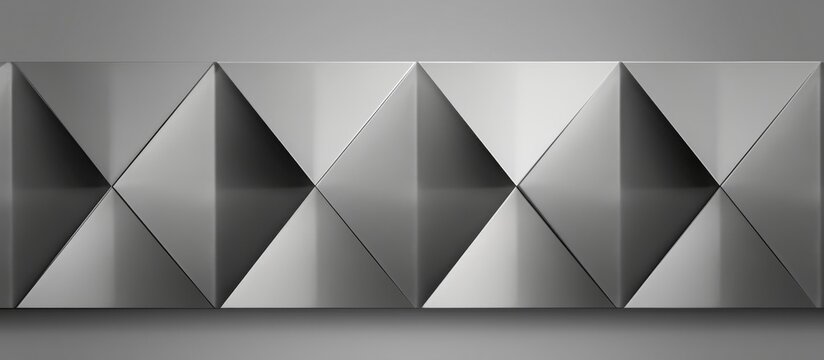 The image features a black and white metal wall with rhombus shapes, set against a grey background. The wall appears sturdy and industrial, with a geometric pattern created by the rhombus shapes.