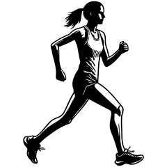 Female Runner Illustration.