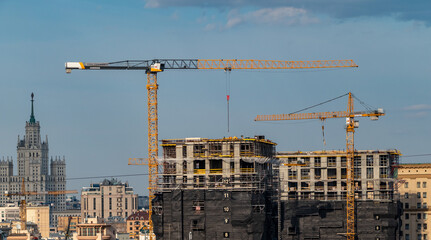 Construction of the Lavrushensky residential complex in the center of the Russian capital.
