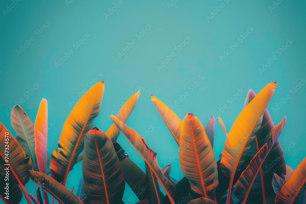 Wall mural tropical nature abstract background. summer and environment concept. generative ai.