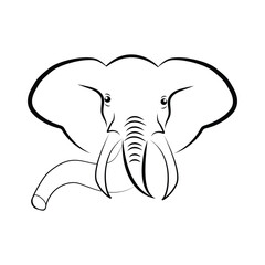 Cute Elephant Sitting Vector Icon Illustration. Elephant Mascot Cartoon Character. Animal Icon Concept White Isolated. Flat Cartoon Style