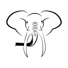 Cute Elephant Sitting Vector Icon Illustration. Elephant Mascot Cartoon Character. Animal Icon Concept White Isolated. Flat Cartoon Style