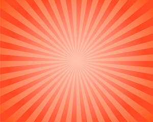 レトロな赤色の集中線