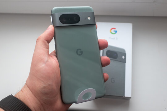 February 21, 2024, Moscow, Russia. The new smartphone from Google Pixel 8