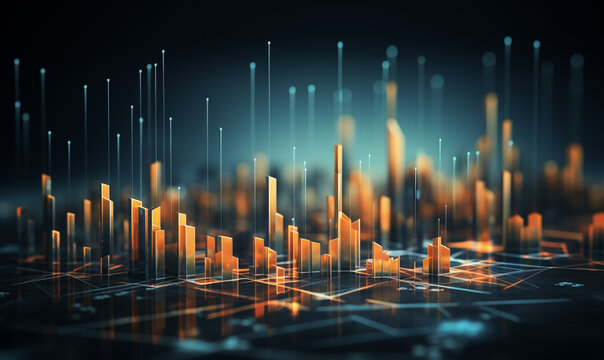 Global economic trend analysis Business growth and asset investment chart business and Finance Up