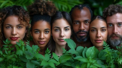 Business people from multiple races working on a sustainable innovation project - Green renewable energy concept - Focus on left-handed women