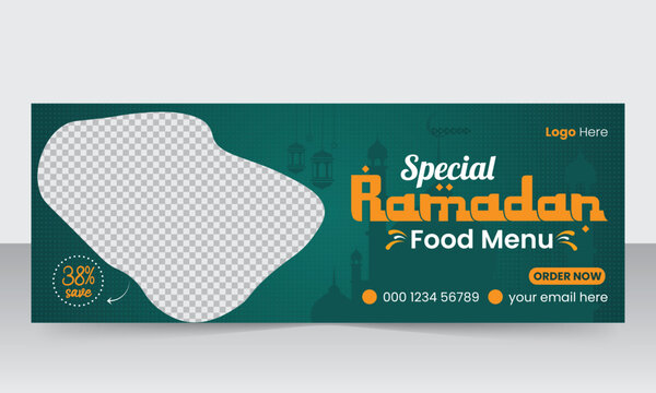 Special Ramadan Food Menu And Restaurant Facebook Cover Design Template X Ramadan Facebook Cover