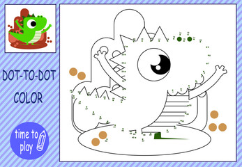 children's educational game. logic game. handwriting training. coloring by numbers. animal. the Dragon