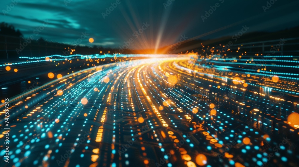 Poster in this concept of future digital transformation, disruptive innovation, and agile business methodol
