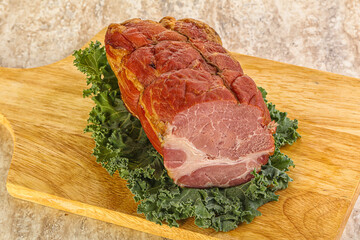 Delicous pork cured meat isolated