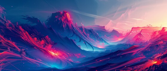 Digital wallpapers with gradient mesh, futuristic and minimalist designs