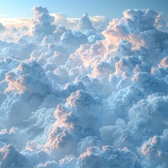 Cloud patterns in a minimalist style, soft colors for a serene backdrop