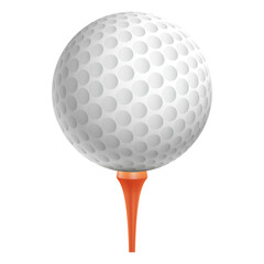 Vector Illustration of Golf ball with stand.

