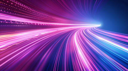 Digital Data Flow Vector Background. Big Data Technology LinesHigh Speed Optical Paths Information flows in virtual cyberspace