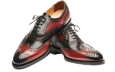 Exploring Brogues Fashion On Transparent Background.