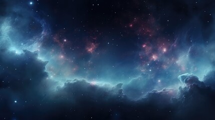 Fototapeta na wymiar Nebula and stars in space. Digital art design with a cosmic theme.