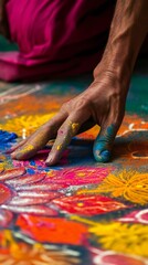 Obraz premium Artisan Hands Weave a Vivid Tapestry